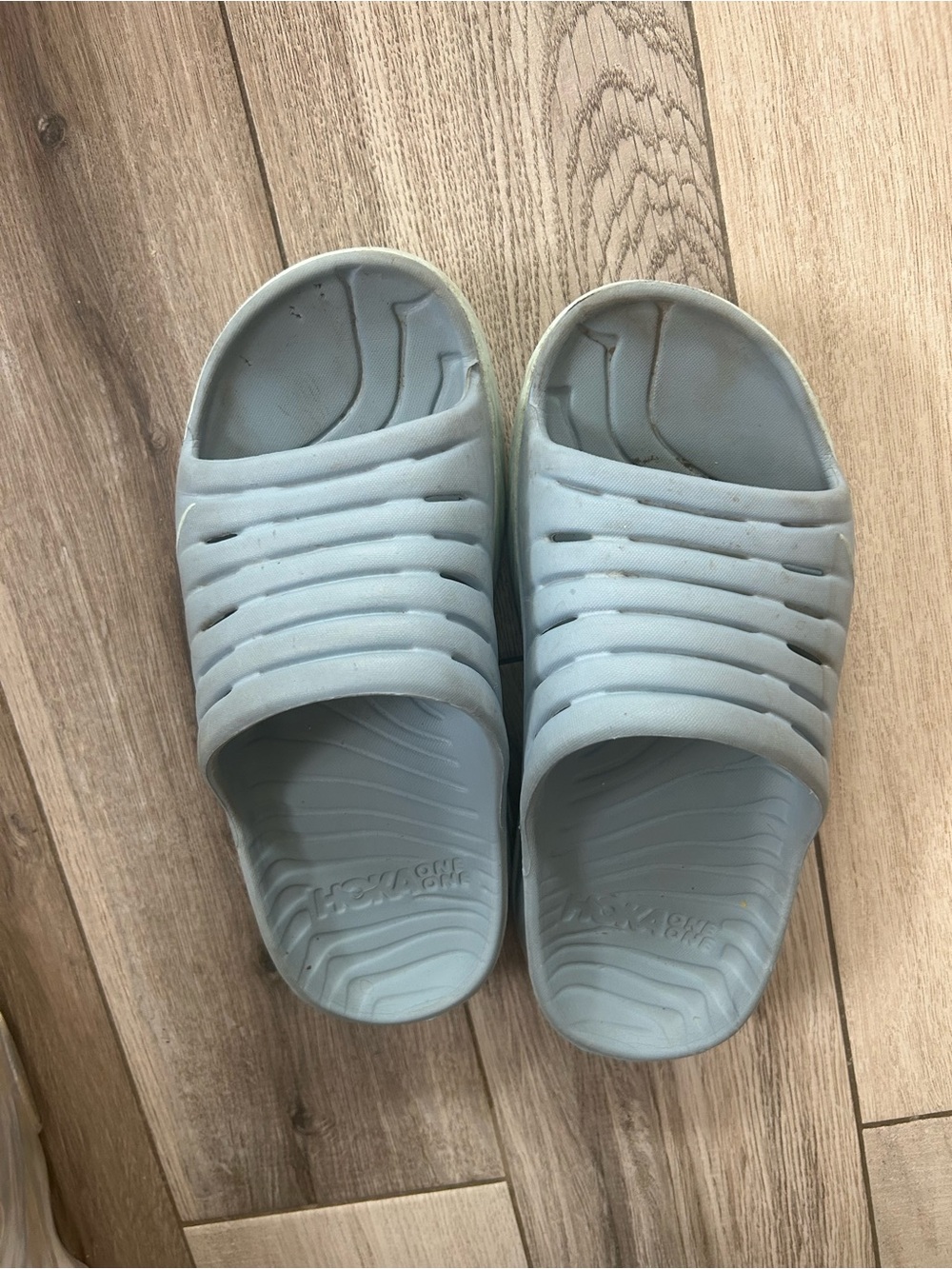 Hoka Light Blue Slide Sandals